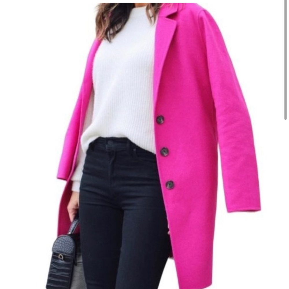 Banana Republic Pink Double Faced Wool blend topcoat (M)